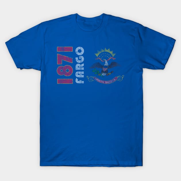 Vintage Fargo North Dakota Flag Home Love T-Shirt by E